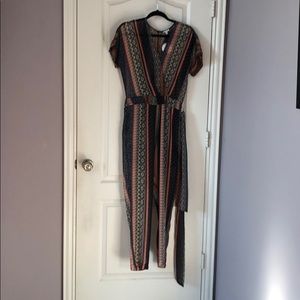 A patterned summer jumpsuit